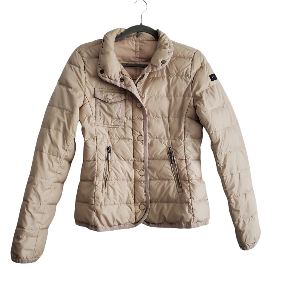 Fly 1961 Cream‎ Down Quilted Full Zip Jacket